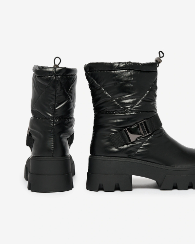 Royalfashion Bottes à enfiler pour femme bottes de neige a'la en noir Tyvone