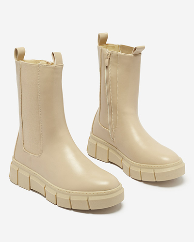 Bottines à plateforme pour femme en beige Couell - Footwear
