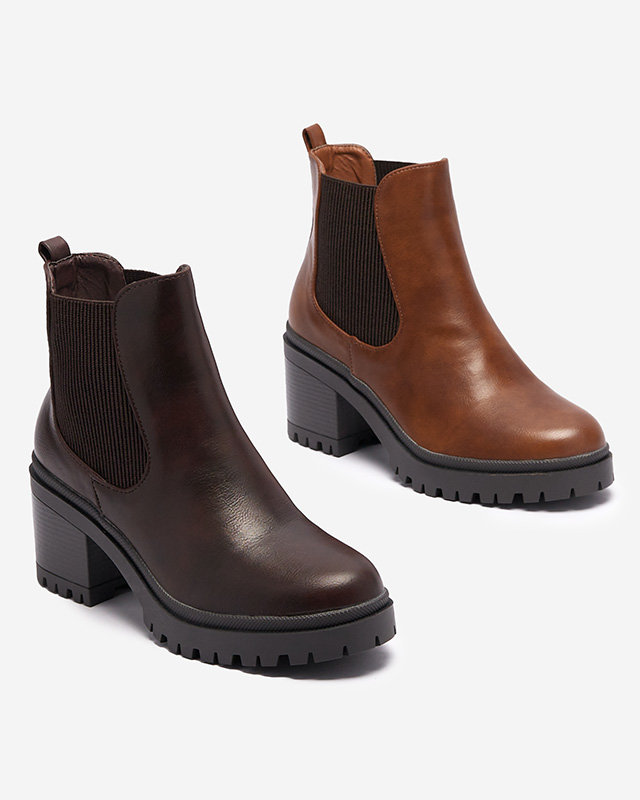 OUTLET Bottes pour femmes sur tige marron foncé Foccillo- Footwear