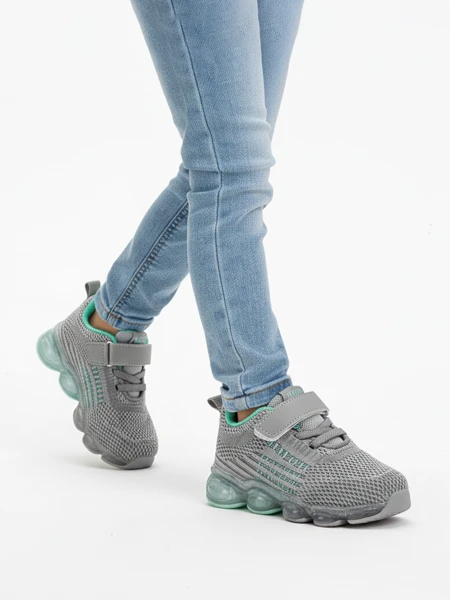 Baskets Astra Grises Synthétiques Sport Été pour Enfants