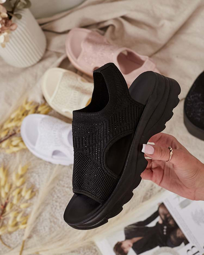 Royalfashion Sandales pour femmes avec tige et zircons Alebin