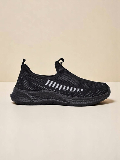 Royalfashion Chaussures de sport à enfiler pour femmes en tissu Sport Slip-On