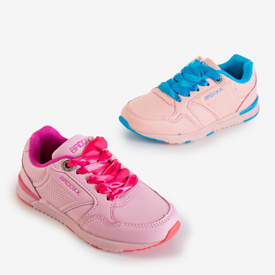 Chaussures de sport pour enfants roses avec un ruban Halifa bleu - Footwear