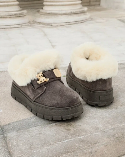 Royalfashion Bottes courtes pour femmes a'la bottes de neige Dobis