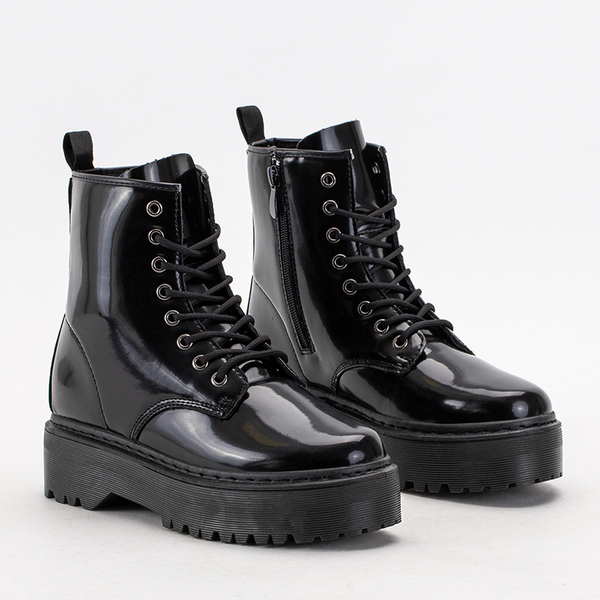 OUTLET Bottes en cuir verni noir Beretta - Footwear