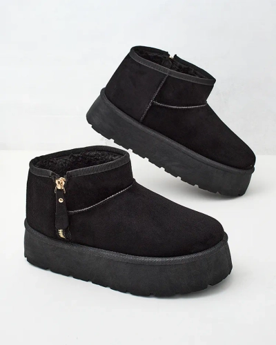 Royalfashion Bottes de neige à plateforme pour femmes a'la Delgadi