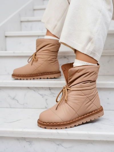 Royalfashion Bottes de neige à enfiler pour femme en marron Nevonsis