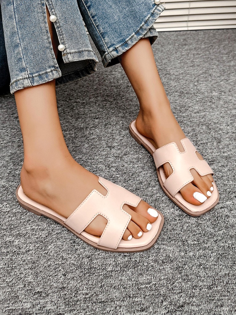 Royalfashion Chaussons à semelle plate pour femmes Eval