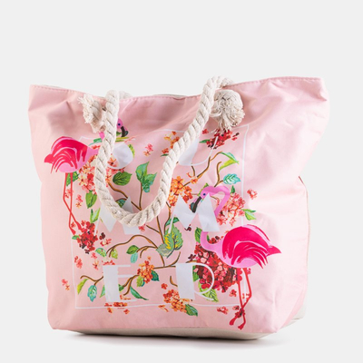 Sac de plage multicolore avec flamants roses - Sacs à main