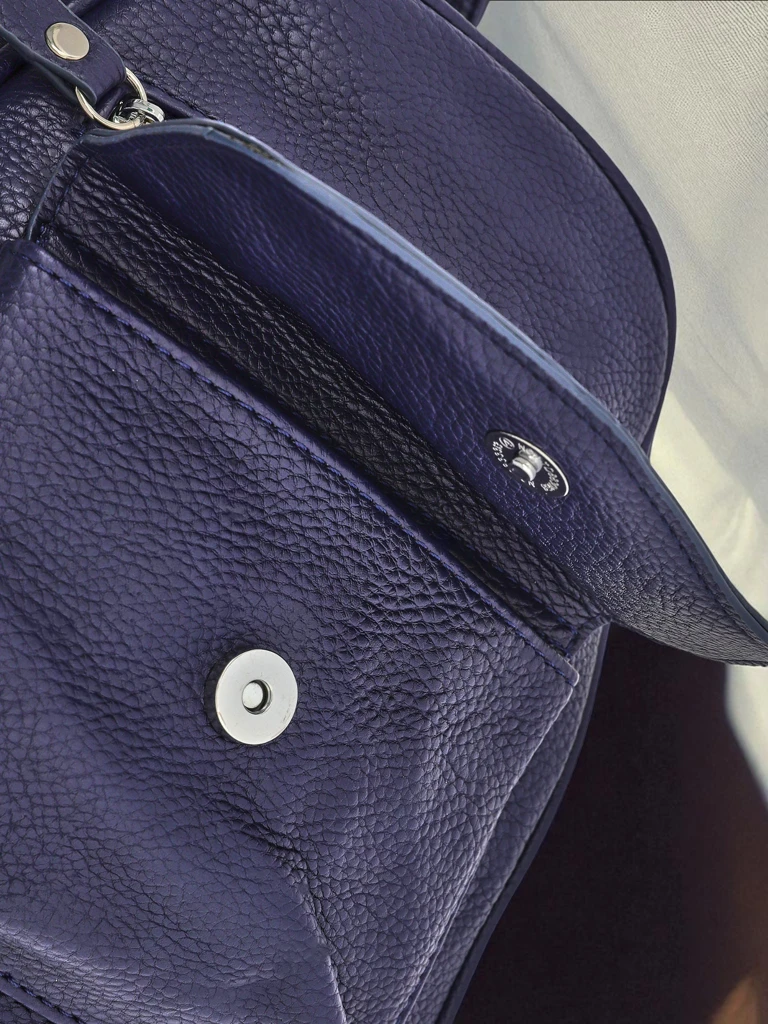 Sac à dos pour femme Callista de Królewska Moda, cuir écologique, marine