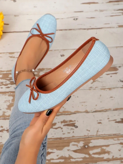 Royalfashion Ballerines pour femmes avec paillettes et un nœud Aramie