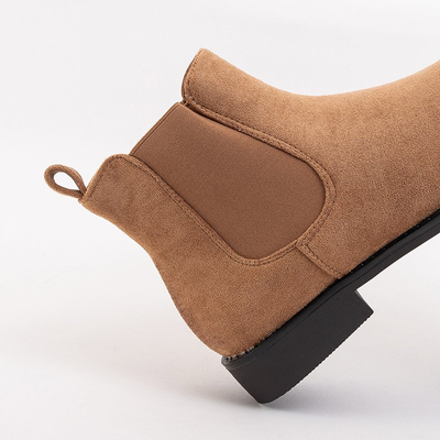 Bottines Chelsea marron clair avec insert élastique Roati- Footwear