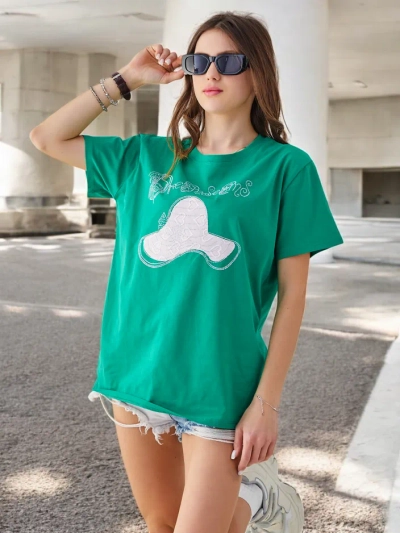 Blouse en coton pour femmes Royalfashion avec imprimé