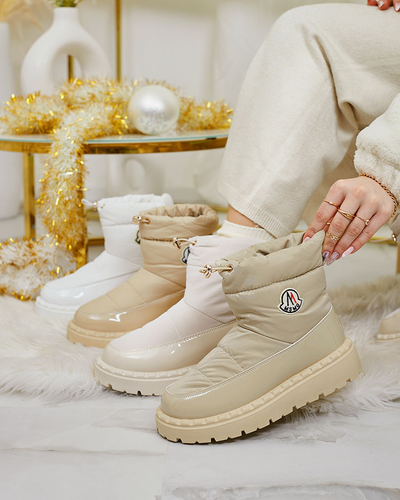 Royalfashion Bottes de neige à enfiler pour femme de couleur marron clair Ireda