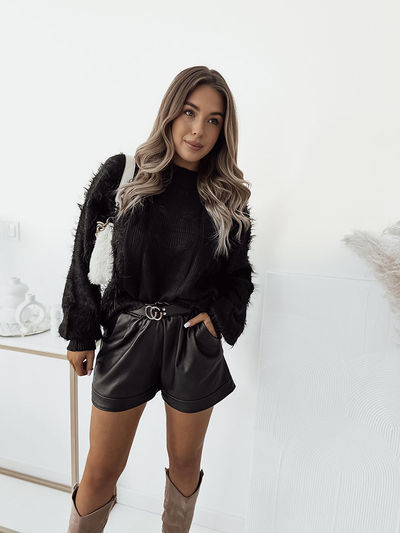 Royalfashion Pull noir pour femme couvre-lit