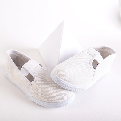 Baskets blanches côtelées pour enfants Ricia - Chaussures