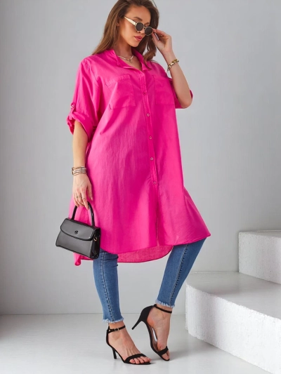 Chemise longue oversized en coton pour femmes Royalfashion