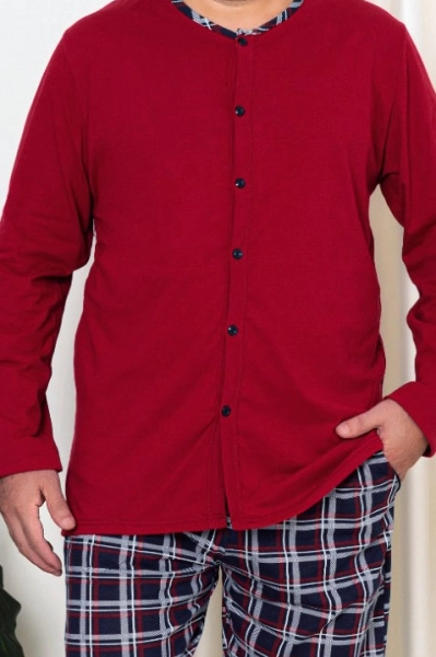 Pyjamas à carreaux en coton pour hommes Royalfashion GRANDE TAILLE