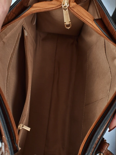 Sac à main shopper pour femmes en cuir écologique gaufré Seraphyne