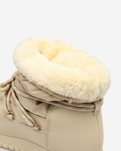 Royalfashion Bottes de neige à enfiler pour femme en couleur beige Iredas