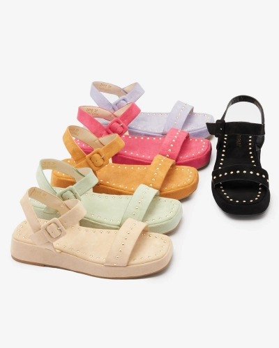 Sandales violettes pour femmes avec strass Franssia - Footwear