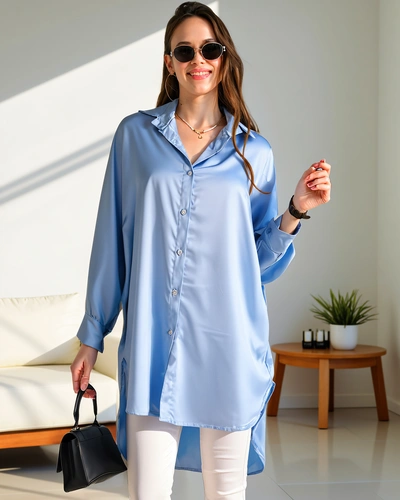 Royalfashion Long chemise oversized féminine