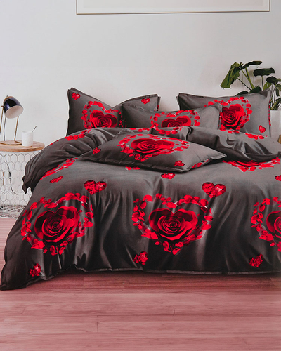 Royalfashion Literie à motifs 200X220 set de 4 PIÈCES