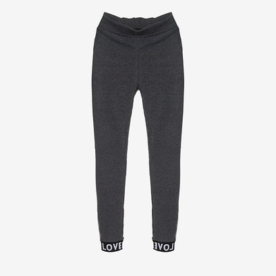 Legging femme gris à rayures - Vêtements