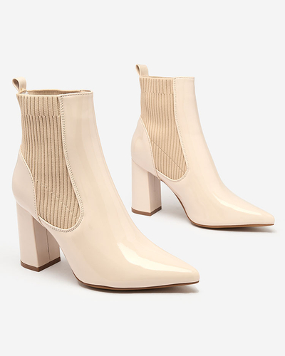 Royalfashion Bottes à talon aiguille Lady Jeny pour femme en blanc