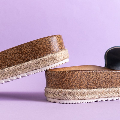 Chaussons femme bleus sur la plateforme Kosala - Chaussures