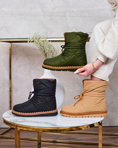 Royalfashion Bottes de neige à enfiler pour femme en vert Nevonsis