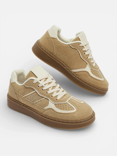 Baskets pour Femmes Aurora Beige en Nubuck Écologique