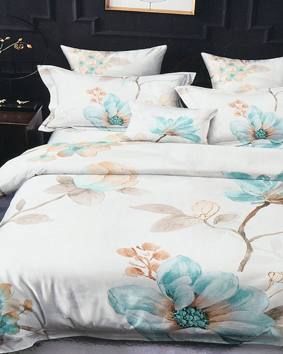 Royalfashion Literie florale 200x220 set de 4 PIÈCES