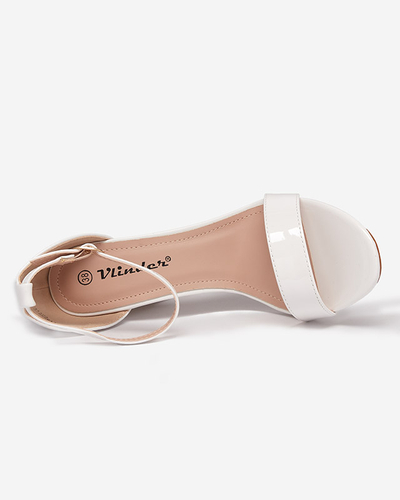 Sandales blanches pour femmes sur un montant supérieur Rosdoo- Footwear