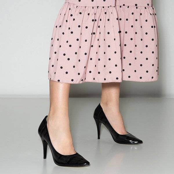 OUTLET Escarpins noirs laqués ajourés Lizabeta - Footwear