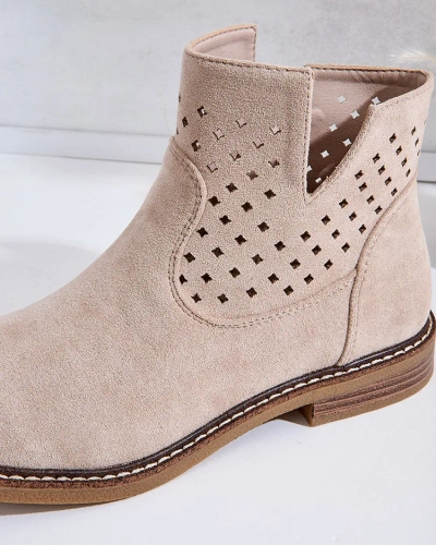 Royalfashion Bottes Rito pour femme marron clair