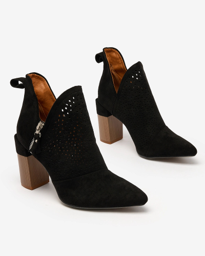 Royalfashion Bottes à talons hauts pour femmes, noires Swerros