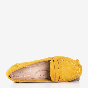 Mocassins femme moutarde Selbis - Chaussures