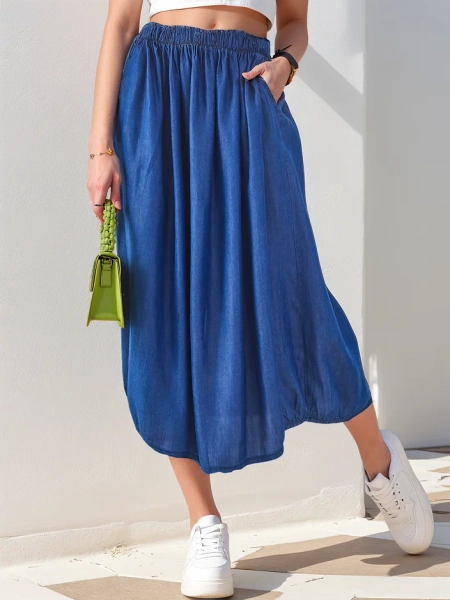 Jupe midi Royalfashion pour femmes style denim