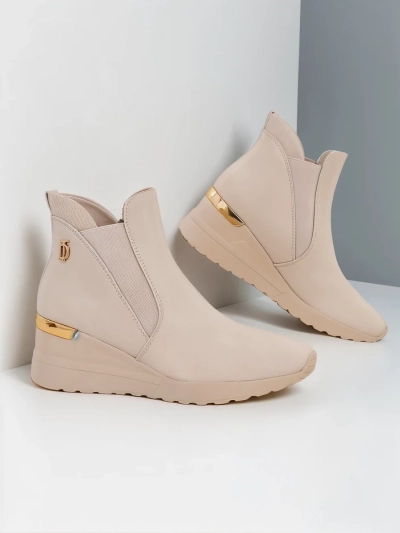 Royalfashion Bottines à talon compensé pour femmes Zaficoles