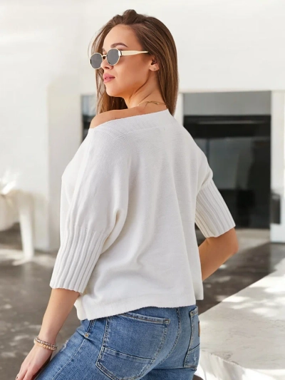 Pull en viscose pour femmes Royalfashion avec manches courtes