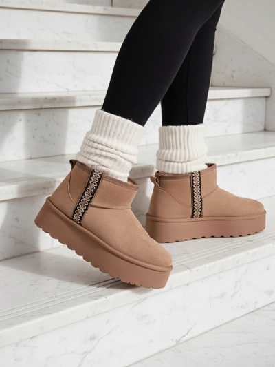 Bottes courtes Royalfashion pour femmes style bottes de neige Haluzi