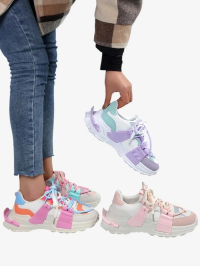Royalfashion Baskets de sport pour femmes avec inserts en caoutchouc Bubble