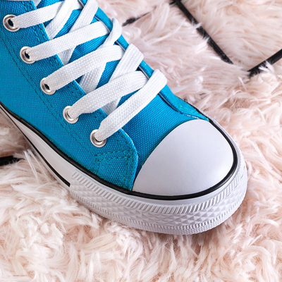 Baskets montantes enfant bleues Wikitoria - Vêtements