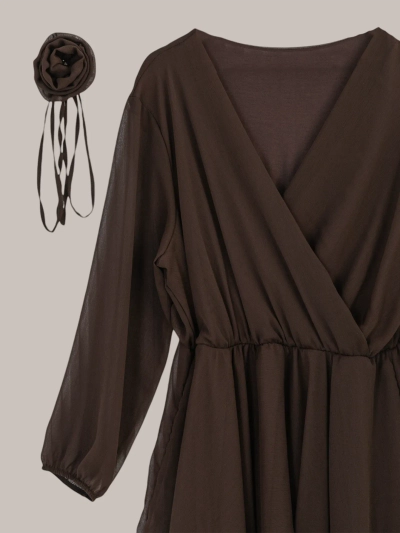 Robe classique pour femme de longueur genou de Royalfashion