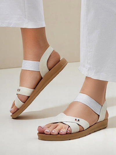 Sandales à brides élastiques pour femme Royalfashion Zerefis