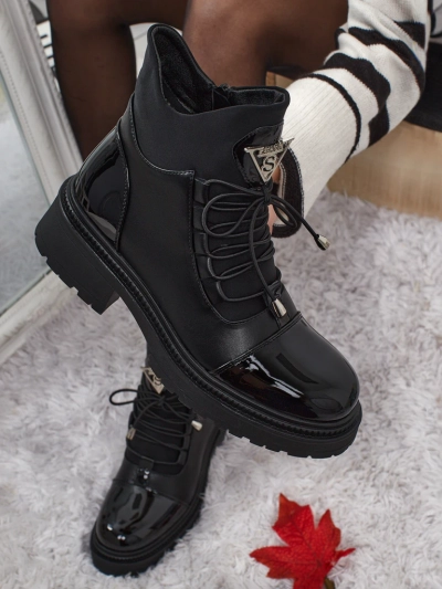 Bottines à lacets pour femmes Elisse en cuir écologique