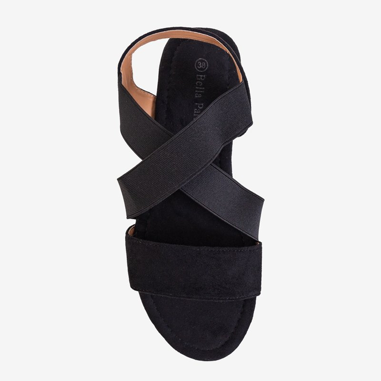 Sandales éco-daim noires pour femmes Wiledan - Chaussures