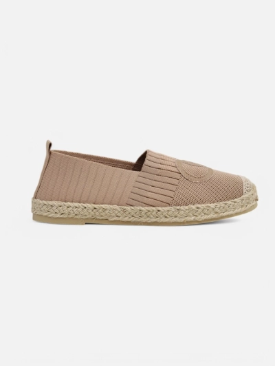 Espadrilles pour femmes Callisto marron clair talon plat cuir écologique