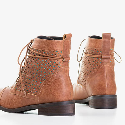 Boots marron avec une tige ajourée Mistral - Chaussures